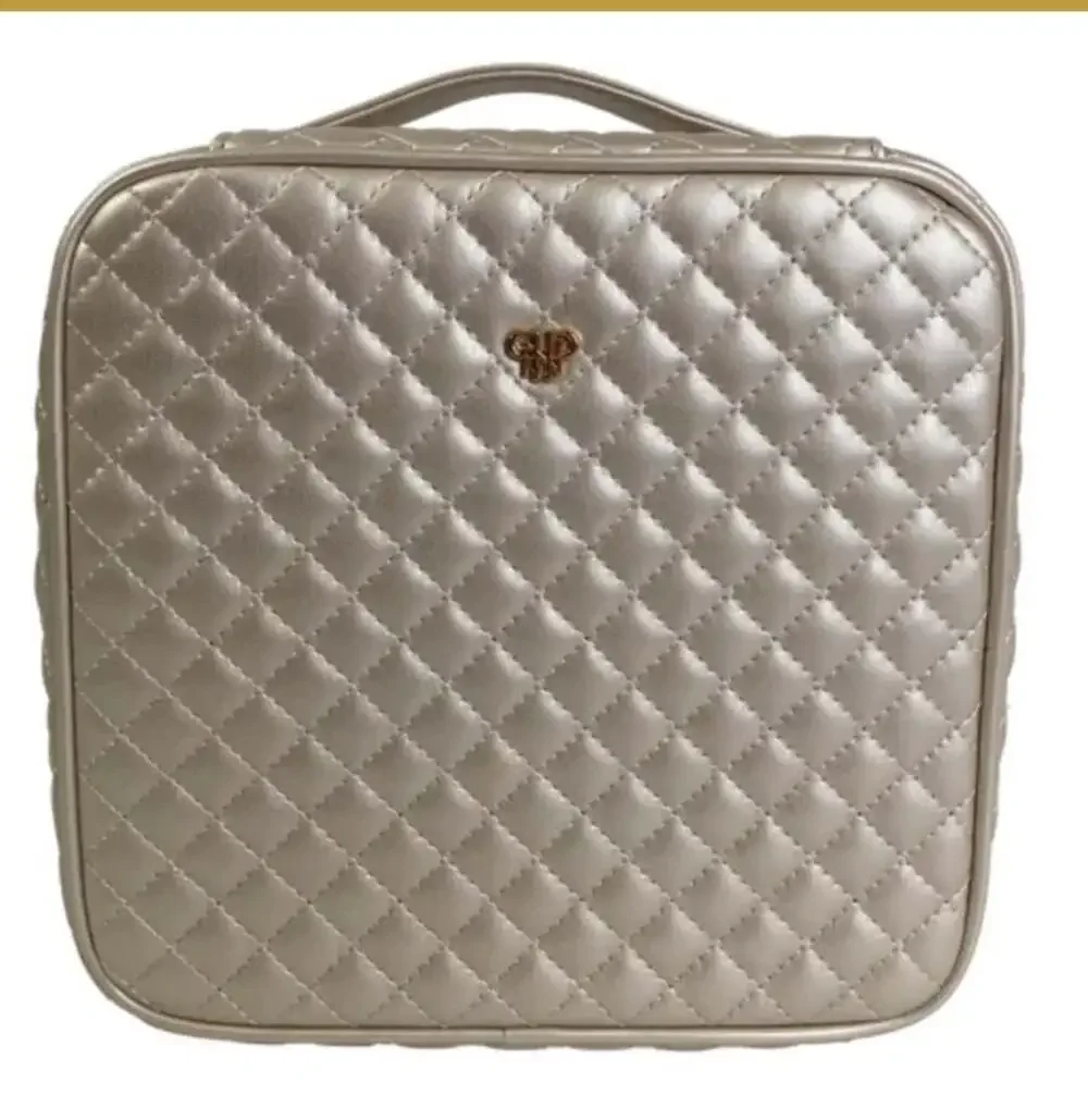 Pearl Quilted Collection Mini Diva Makeup Travel Case NWOT